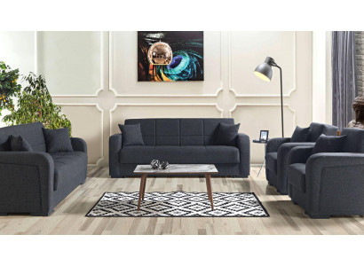 Bankstel 3+2+1+1 zits Stof Modern Compleet 2x Fauteuil Bankstel 3-zits Luxe 1