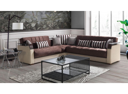 Hoekbank woonlandschap Beige L-vorm Bank Woonkamer Hoekbanken Luxe 315 x 245