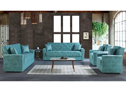 Bankstel 3+2+1+1 zits textiel hout Moderne bank 3 zits Nieuwe fauteuil Complete set