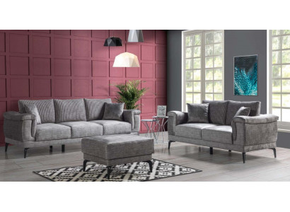 Bankstel 3+2 Voetenbank Zittexiel modern Compleet Fauteuil Bankstellen