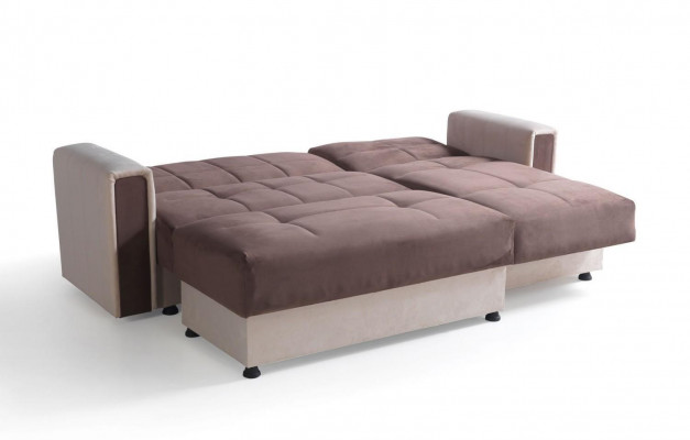 Hoekbank L-vorm Fauteuil Voetenbank Stof Volledig Gestoffeerde Premium Woonkamer Modern