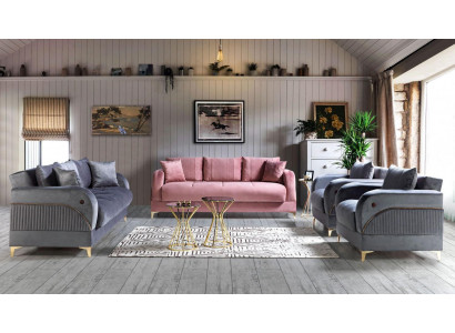 Sofaset 3+3+1+1 Zits Textiel Modern Compleet Fauteuil Bank 3-Zits Luxe