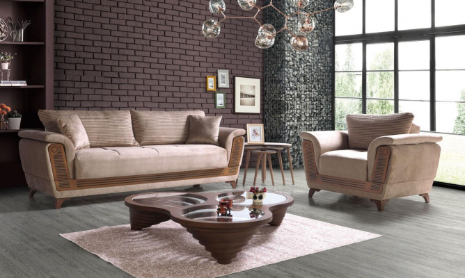 Bankstel 3+1 zits fauteuil set Moderne Relax meubels Slaapbank