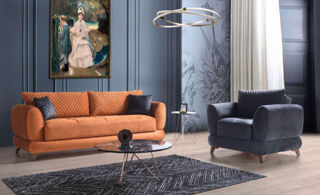 Klassiek bankstel 3+1-zitsbank 32-delig compleet set relaxfauteuil 2-delig. Nieuw.