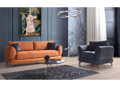 Klassiek bankstel 3+1-zitsbank 32-delig compleet set relaxfauteuil 2-delig. Nieuw.