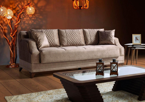 Sofaset 3+2+1+1 Zitsbank Fauteuil Set Modern Relax Meubels Beige Luxe