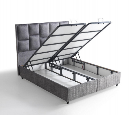 Bed Design Bedding Luxury Beige Upholstered Bedroom Furniture Silver 160x200