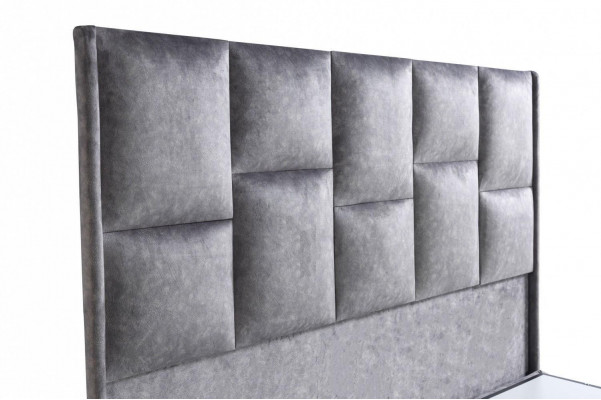 Bed Design Bedding Luxury Beige Upholstered Bedroom Furniture Silver 160x200