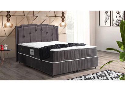 Bed ontwerp Bedden Luxe Bekleed Slaapkamer Meubels Boxspring Bruin 160x200