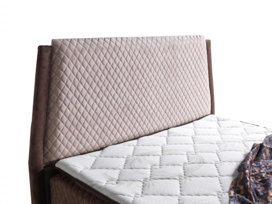 Bed ontwerp Bedden Luxe Bedden Bekleed Slaapkamermeubels Boxspring Bruin