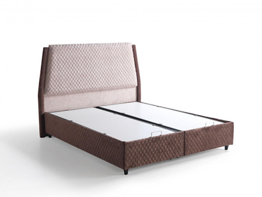 Bed ontwerp Bedden Luxe Bedden Bekleed Slaapkamermeubels Boxspring Bruin