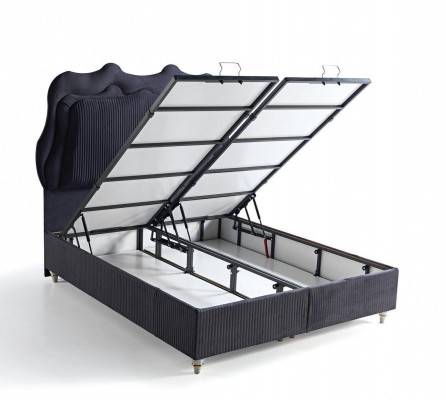 Bed ontwerp Bedden Luxe Bedden Gestoffeerde Slaapkamer Meubels Modern Zwart