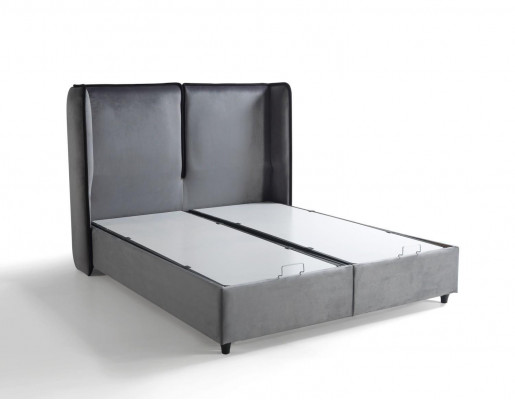 Bed-design bedden Luxe boxspring gestoffeerde slaapkamermeubels Nieuw Modern Zilver