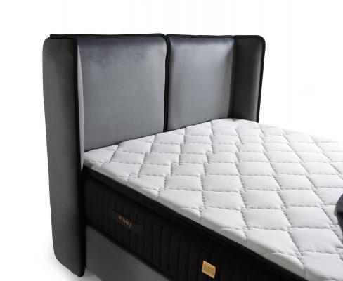 Bed-design bedden Luxe boxspring gestoffeerde slaapkamermeubels Nieuw Modern Zilver