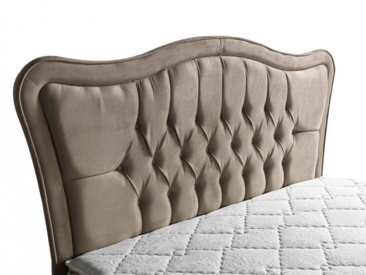 Bedontwerp Bedden Luxe Gestoffeerde Slaapkamermeubels Modern Beige 160x200