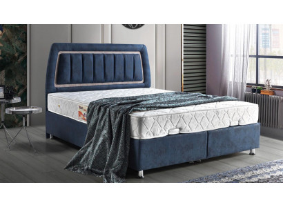 Bed Design Bedding Luxury Bed Box Upholstered Bedroom Furniture Modern Blue