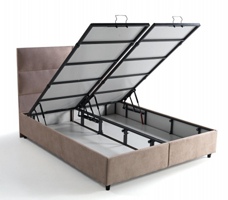 Beddesign Bedden Luxe Beige Gestoffeerd Slaapkamermeubilair Tweepersoonsbedden 160x200