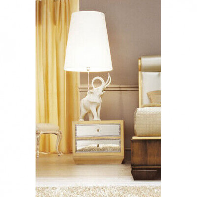 Nachtkastje Wit Hout Meubel Design Elegant Slaapkamer Meubels Art deco Nieuw