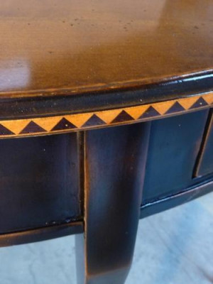 half ronde console houten consoles telefoontafel gang bijzettafels massief hout