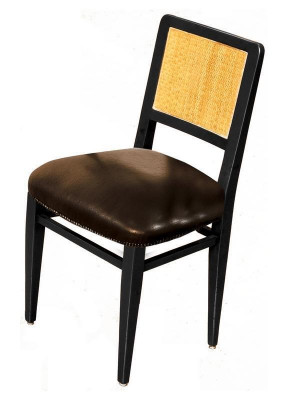 Eetkamerstoel Luxe Art Deco stoelen Lederen design houten stoel Italiaanse meubels.