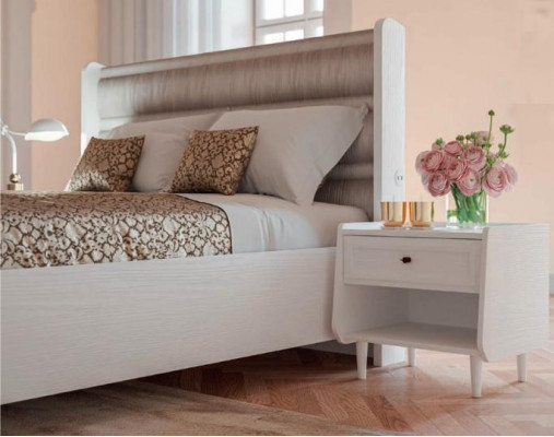 Slaapkamerset Bed 2x Nachtkastjes Kledingkast 4-delig Design Luxe