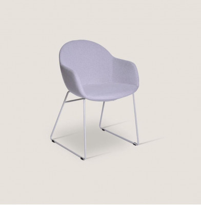 Paarse eetkamerstoelen Designer gestoffeerde stoel Moderne stoel met armleuning Nieuw