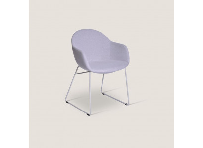 Paarse eetkamerstoelen Designer gestoffeerde stoel Moderne stoel met armleuning Nieuw