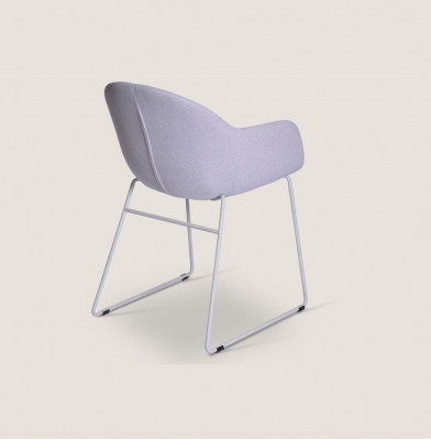 Paarse eetkamerstoelen Designer gestoffeerde stoel Moderne stoel met armleuning Nieuw