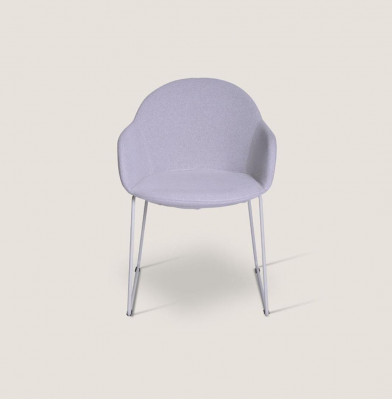 Paarse eetkamerstoelen Designer gestoffeerde stoel Moderne stoel met armleuning Nieuw