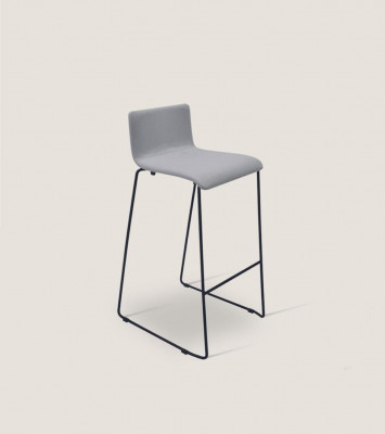 Hoge grijze barkruk luxe stoelen gestoffeerd ontwerp meubels stijl.