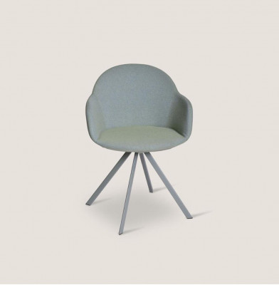 Grijze gestoffeerde fauteuil luxe textiel fauteuil eetkamer meubels stijlvol eenpersoons