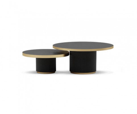 Ontwerper salontafelset 2x salontafels woonkamer roestvrijstalen meubels tafel