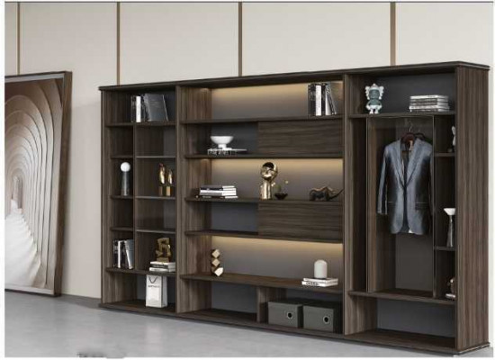 Ontwerpkast Woonkamerkasten Luxe kantoormeubilair plank hout