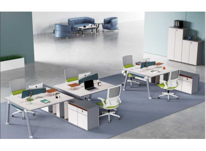 Kantoorinrichting meubels bureaus team tafel balie kantoormeubilair