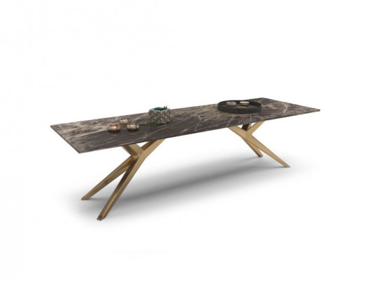 Luxe luxe roestvrijstalen eettafel, elegante marmeren tafels nieuw.