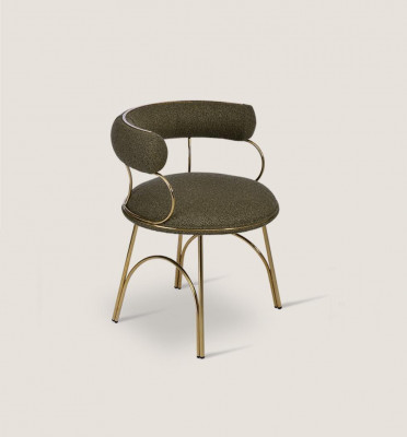 Designer Groene Eetkamer Stoel Luxe Eénzitter Moderne Eetkamer Meubels
