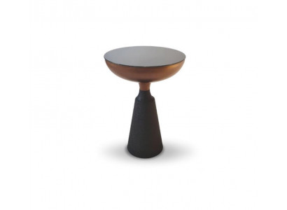 Stijlvolle Ronde Bijzettafel Designer Woonkamer Meubels met Glazen Blad