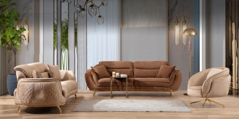 Bankstel 3 2 1 zits set design bank gestoffeerde banken modern luxe