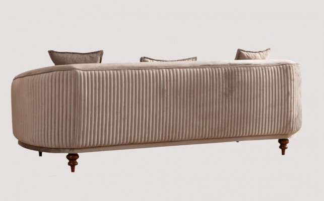 Bankstel 3-zits Elegant Moderne Luxe Design Houten Meubels Bekleding