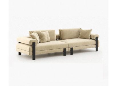 Designer bankstel 2 zits Modern Bank Bekleding Beige Bankstellen Designbank Nieuw