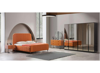 Compleet slaapkamerbed 2x nachtkastjes 5-delige set Moderne luxe Nieuw