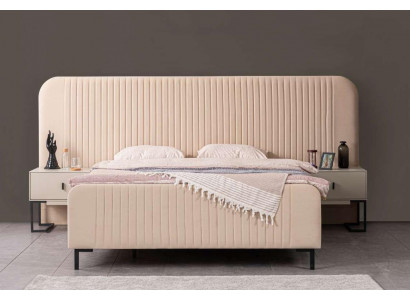 Set bed 2x bedside tables 3-piece Complete bedroom luxury furniture New.