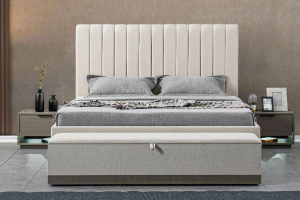 Luxe slaapkamer meubels Bed 2x Nachtkastjes Set Bedden Hotel Meubels Nieuw 3-delig.