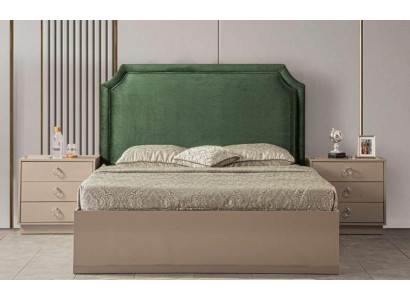 Bed 2x Nightstands Modern Slaapkamermeubels Luxe Hout Design 3 delig.