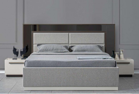 Bed 2x Nightstands 3 pcs. Bedroom Design Luxury Italian Style