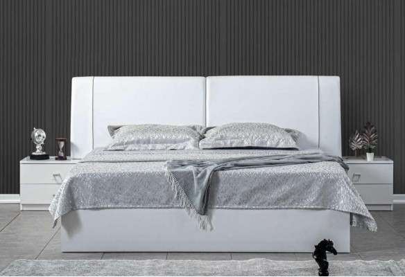 Bed 2x Nightstands 3-piece Bedroom Set Design Luxury Suite Furniture