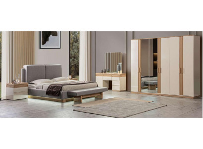 Slaapkamer set Bed 2x Nachtkastjes Kledingkast 5-delig Luxe meubels.