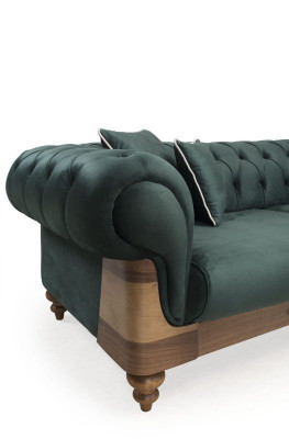 Moderne Zweifarbige Chesterfield Bankstel 3+3+1 Zits Luxe Meubels