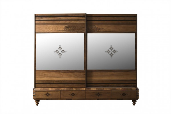 Moderne kledingkast Luxe kast Houten kasten Bruin Slaapkamer
