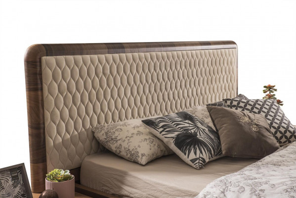 Slaapkamermeubilair Luxe Designer Bed 2x Nachtkastjes Tweepersoonsbed 3-delig
